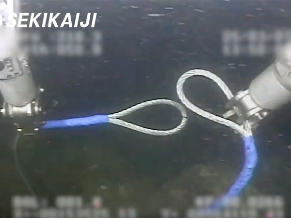 scene of underwater rigging operation